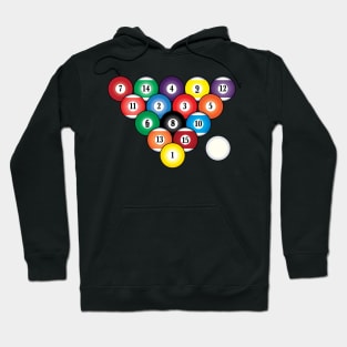 Pool Billiard Balls Triangle Hoodie